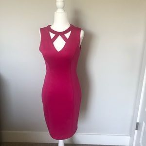 Guess Hot Pink Body-Con Dress